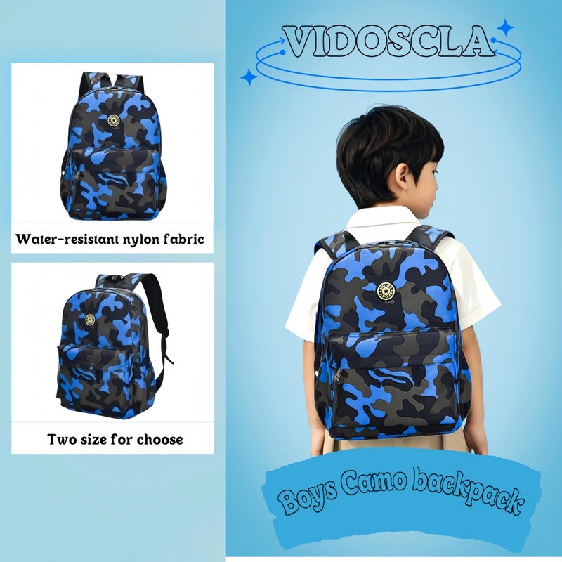 VIDOSCLA Mini Camouflage Backpacks for Nursery School, Toddler Kindergarten Boys Bookbag for Kids - Image 2